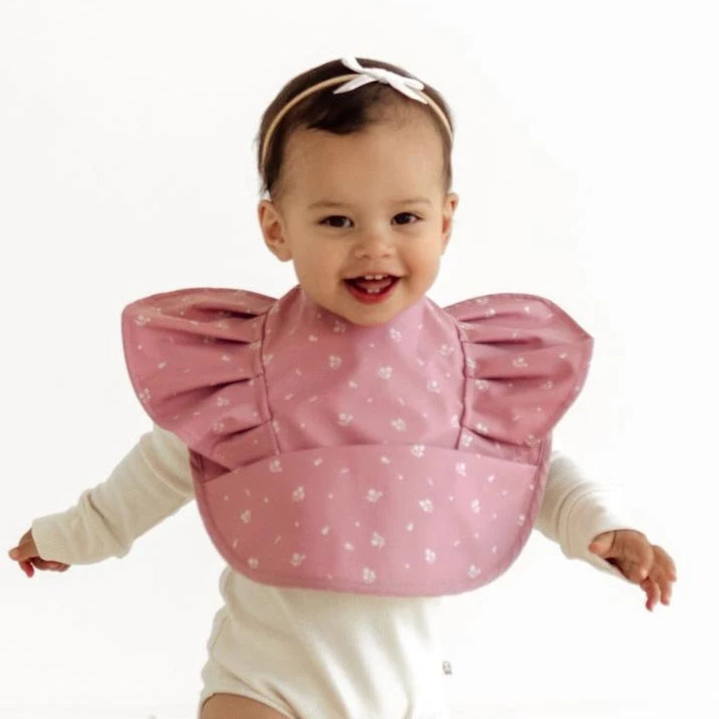 Snuggle Hunny Kids Snuggle Bib - Pink Fleur Frill - UrbanBaby shop