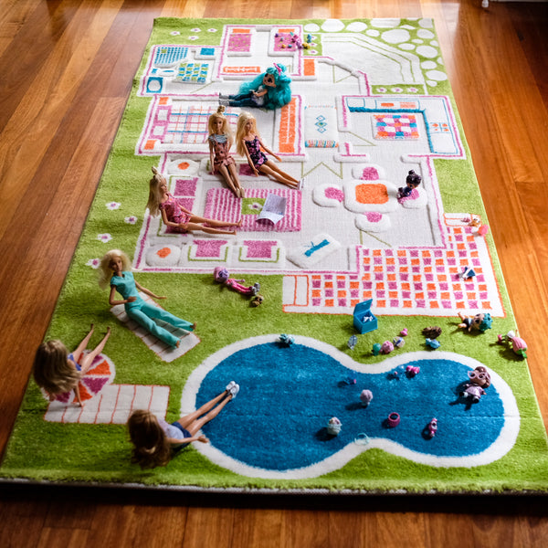 Barbie store play rug