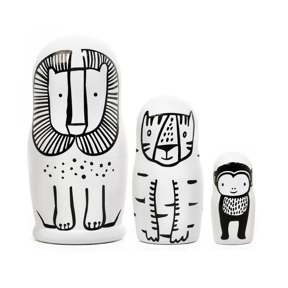 Wee Gallery Nesting Dolls Wild Animals UrbanBaby shop